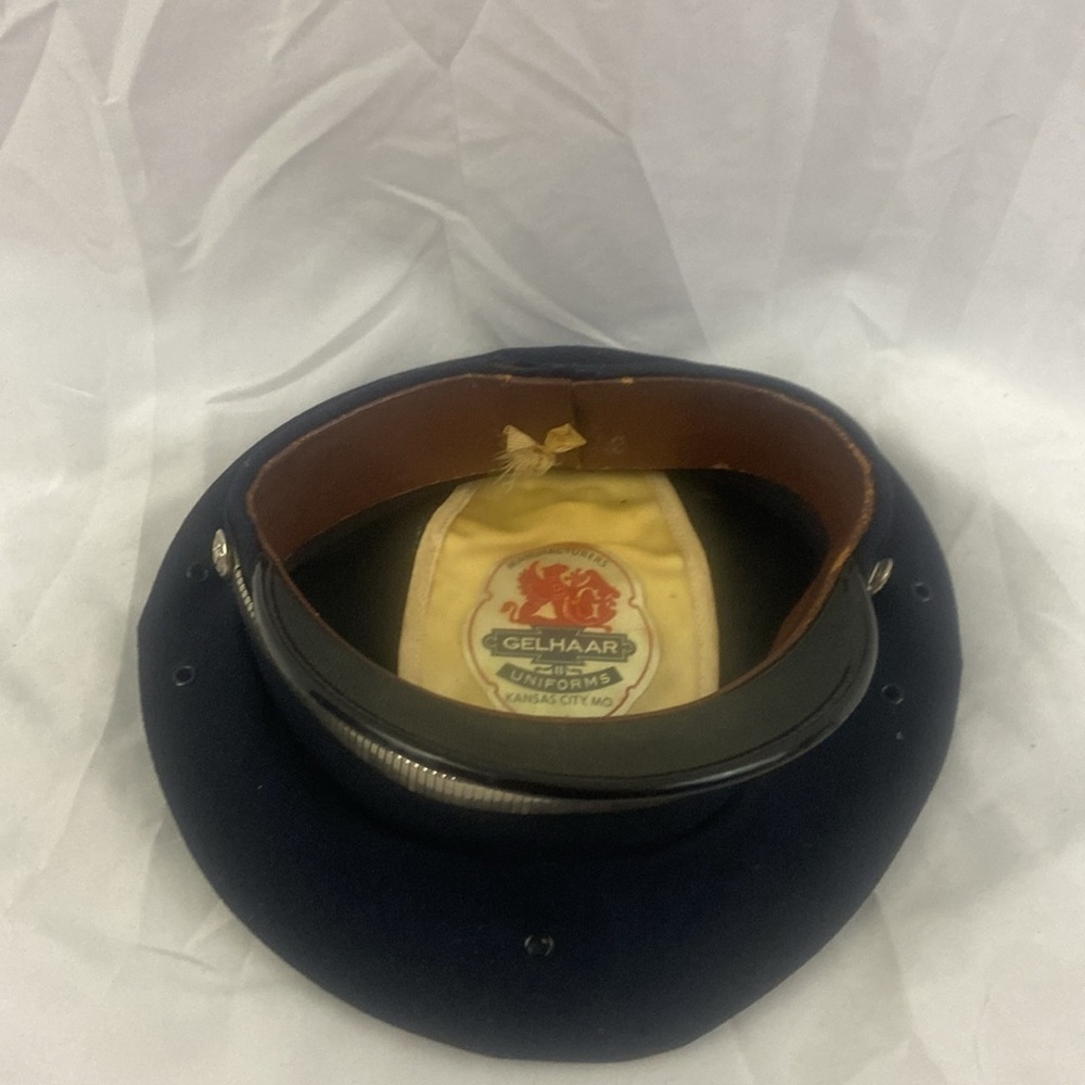 Vintage Fire Department Firefighter Dress Hat Cap 6 7/8 - Picture 8 of 9